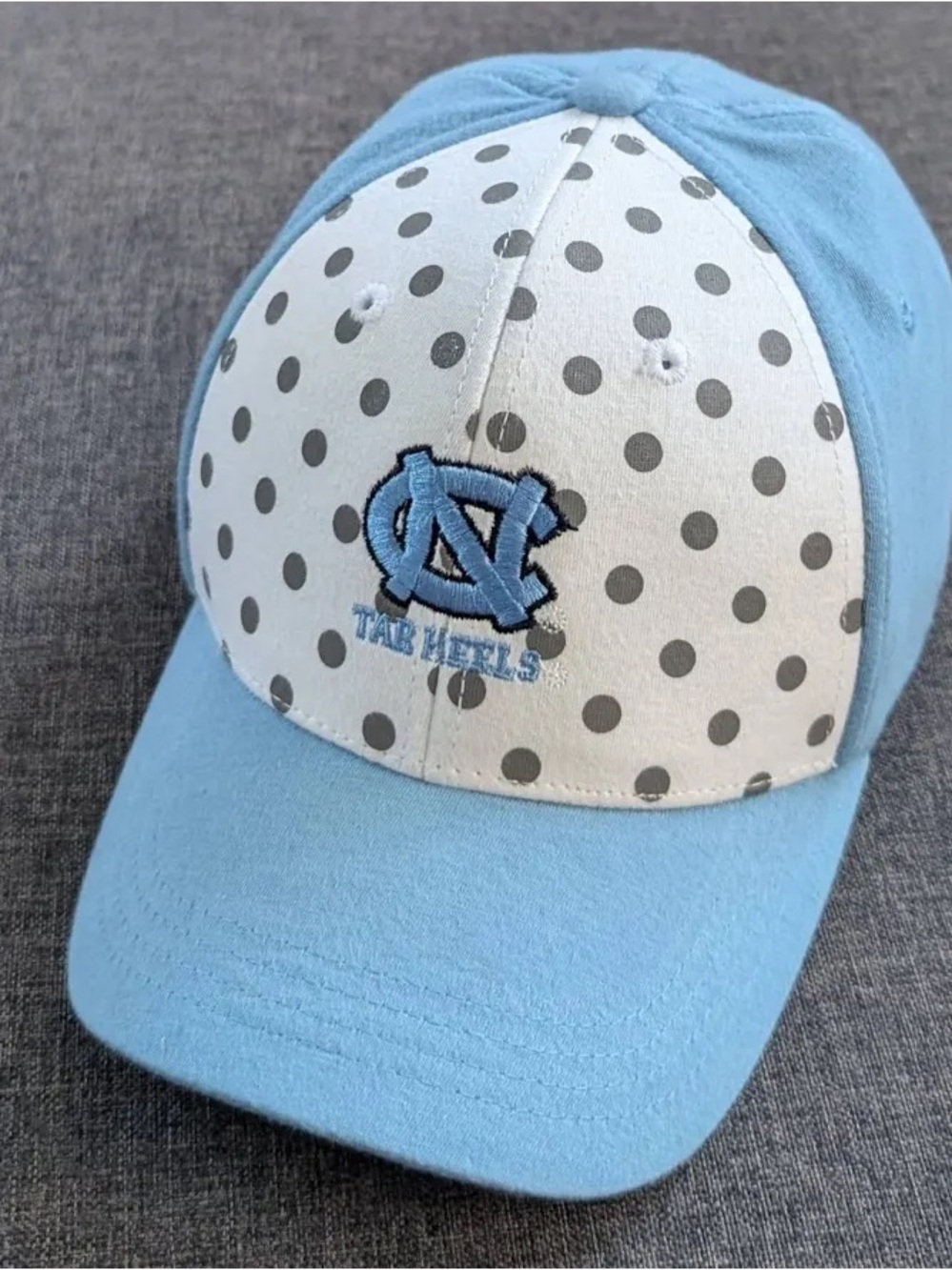 University of North Carolina Tar Heels Polka Dot Cap - Light Blue & White